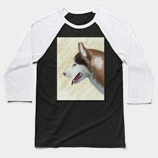 Husky Dog Baseball T-Shirt